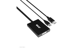 Club 3D CAC-1010 DisplayPort to DVI Dual-Link DVI-D Active Adapter for Your Monitor/Display - USB A Powered – 2560x1600 Resolution HDCP Supported NOT for Apple Cinema Monitors, black
