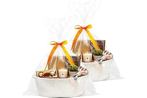 2 stycken tomma presentationskorgar med presentpåsar och band, flätad korg för gåvor, bomullsrepkorgar för babyparty, födelse