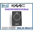 FAAC XT2 868 SLH LR Black. Remote Control, 868 MHZ Rolling Code Remote Control. Transmitter for the Automation Garage Door.