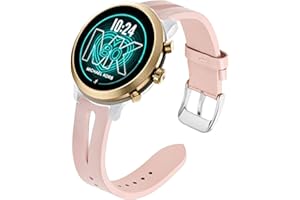 Compatible for Michael Kors MKGO Bands, LvBu Slim Genuine Leather Band Replacement Accessories Strap Compatible for Michael Kors Access MKGO Smartwatch