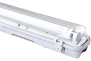 Daromigo Lampada LED per ambienti umidi, 24 W, 150 cm, 2400 lm, luce bianca fredda, 6500 K, T8, IP65, impermeabile, per ambienti umidi, per garage, cantina, ufficio, 1 pezzo
