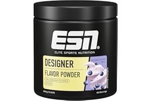 ESN Designer Flavor Powder, Blueberry Cream, 250 g, 0.55 lbs, 83 Servings - Low Calorie Sugar Substitute Perfect for Curd or Skyr - Made in Germany