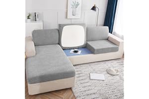 ELOVER Sofa Cushion Cover - Waterproof Sofa Cushion Cover, Non-slip Elastic Seat Cover, Three-Dimensional Pattern Sofa Seat Cover
