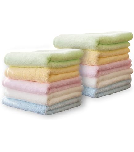 5Pièces Gants De Toilette,Microfibre Serviette Visage Gant