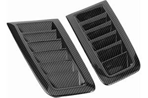 AYNEFY Ventilación de Capó de Coche, 2 Piezas, Fibra de Carbono, Universal, Embellecedor de Aire compatible con Focus RS MK2