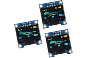 AITRIP 3 pcs 0.96 OLED Display Module IIC 128 x 64 Pixel 12864 OLED Yellow Blue I2C 0.96inch OLED Display IIC Serial with SSD1306 Chip for Arduino UNO Raspberry Pi (3PCS) (3PCS)