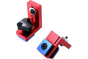 Lxoraziy 2 Pezzi Mitre Track Stop, 30 Tipo Localizzatore di Scivolo Connettore di Supporto, Lega di Alluminio T-Track Stop Tool, Localizzatore di Scivolo, per la Lavorazione del Legn