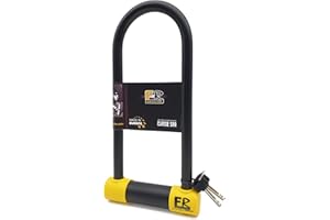 FR SÉCURITÉ FR SECURITE FR120L Cadenas U pour Moto Homologuées SRA, Fourche ø18 en Acier Trempé Double Verrouillage, Serrure Anti-crochetage Plus Sécurisée et Résistante, Antivol en U 120x310mm pour Moto, Scooter