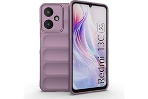 BORYA Funda para Xiaomi Redmi 13C 5G, Antigolpes Premium Suave Silicona TPU Bumper Carcasa, Anticaída Diseño de Bolsas Aire Estuche, Delgada Duradero Caso, Púrpura Claro