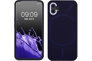 kwmobile Carcasa Compatible con Nothing Phone (1) Funda - Case TPU y Silicona antigolpes - Apto Carga inalámbrica - Azul Terciopelo