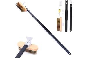 TIHOOK Cepillo para Horno de Pizza,Limpieza de Horno de Pizza,Cepillo de latón,Cepillo de Barbacoa para hogar/Comercial,Cepillo de Horno, Limpiador de latón,Cepillo de Horno para la Limpieza de Horno