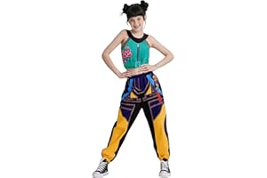 GENERIC Kpounter Idol Group Costumes for Kids, Girls Hunter Star Mira Zoey Mira Print Stage Costume 3PCS Performance Outfits for Halloween Cosplay
