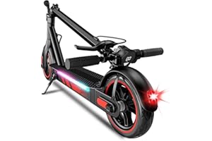 HIQIS Trottinette Electrique Adulte, Moteur de 350/500W, Batterie 36V 10.5AH/15AH, Autonomie 30-45 km, Trottinette Électrique 25 KM/H, Charge 120kg, Connexion APP