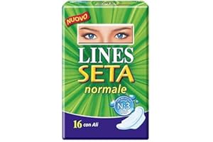 LINES SETA Assorbenti Ultra con Ali, Confezione da 16 Pezzi