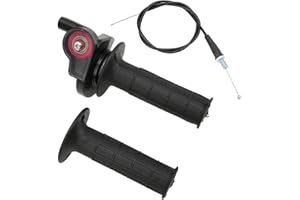 BIGKING Handlebar Grip,ABS + Gel + PVC 7/8in Twist Throttle Grips with Cable Durable Replacement Compatible With CRF KLX TTR 110 125 150 200 250CC Dirt Pit Bike
