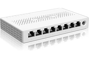 Tenda Przełącznik Ethernet 2.5 Gigabit 8 portów LAN (Plug & Play, Unmanaged, cicha praca, obudowa z tworzywa sztucznego, idealny do serwera NAS 2.5G, serwera, WiFi AP 6/7, komputera) (SE108)