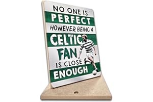 PEGASUS DESIGN Celtic football- Perfect Celtic Supporters,Celtic Fan Gift Novelty, Wooden Plaque