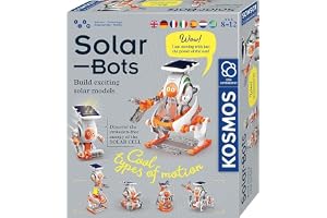 KOSMOS 620677 Solbots, konstruktion 8 solmodeller, byggsats för robotar med solenergidrift, solcell med motor, experimentlåda för barn från 8–12 år, flerspråkig instruktioner