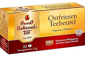 Onno Behrends Ostfriesen-Teebeutel | 20 Teebeutel 1,5g | Vegan | Glutenfrei | Laktosefrei