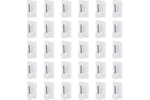 LIHAO 30 x Gardinenhaken Selbstklebend Haken Klebehaken für Gardinenstangen Vitragestangen Gardinenhalter, Weiß