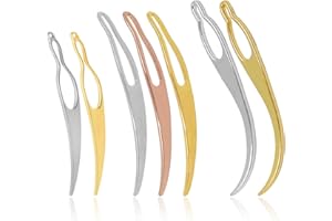 AYWFEY 7 pezzi Dreadlock strumento di interblocco, 3 stili Easyloc capelli uncinetto ago per Dreadlocks, Interlocks & Sisterlocks manutenzione, accessorio di serraggio per treccia capelli (oro argento rosa)