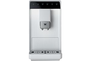 Incapto Aura Cafetera Superautomática | 19 Bares | Botón Doble Espresso | Cafetera de Grano Compacta y Diseño Elegante | Molinillo Regulable | Limpieza automática | Múltiples recetas (Blanco)