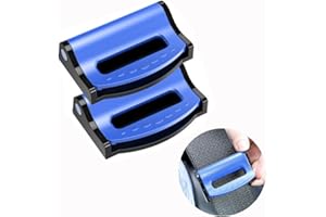 ‎MINSEZHI 2 Stück Auto-Sicherheitsgurtversteller Auto-Sicherheitsgurt-Clip-Positionierer,Komfort-Universal-Auto-Schulter-Nackengurt-Positionierer(Blau)