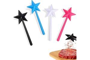 VURYAPI 4 Pezzi Set di spargicpezie magico, bacchetta magica a stella, spices spice shaker con fori,Per i bambini, giochi genitori-figli, cucina