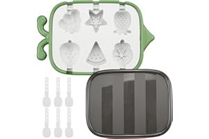 Honatrv Mini Eisformen mit Stiel und Deckel 6 Zellen Eis am Stiel Formen Eisformen Kinder silikon eisformen für Kinder und Erwachsene Eisformen DIY Popsicle