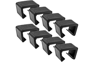 QUACOWW 8-Piece Rattan Furniture Clips - Patio Wicker Outdoor Clips, 2.56 Inch Plastic Fasteners for Sofa & Chair