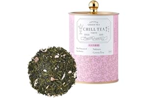 Tè in foglie di Sakura di CHILL TEA Tokyo - Tè 100% giapponese ai fiori di ciliegio - Molto fruttato, aroma floreale (100g)