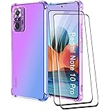 ALAMO Custodia Colorata Pendenza per Xiaomi Redmi Note 10 Pro, Traslucido TPU Silicone Custodia con Antiurto Bumper [ con 2 P