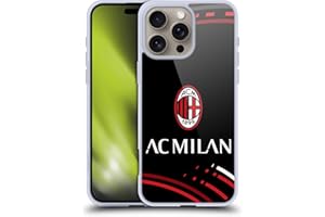 Head Case Designs Licenza Ufficiale AC Milan Curvato Modelli Cresta Custodia in Gel [Protezione di Grado Militare] Compatibile con Apple iPhone 16 PRO Max E Compatibile con MagSafe