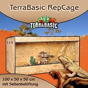TerraBasic RepCage 100x50x50, Seitenbelüftung, schwarze ABS Kanten