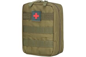 MISSMAO Mini Portable Pochette EMT Médecine Tactique Molle Sac de Premiers Soins Kit de Premier Secours Militaires pour Randonnée Camping Airsoft(Type 3)