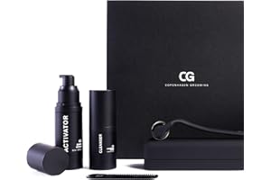 ‎COPENHAGEN GROOMING Copenhagen Grooming Set für Bartwachstum – das originale Bartwuchs-Set für einen volleren, kräftigeren Bart. Mit bewährtem Wachstumsaktivator-Serum, Dermaroller - 50 Tage