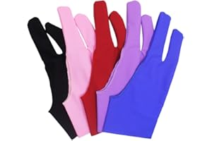 SENHAI 5 PCS Artist Glove for Drawing Tablets Anti-fouling, 5 Colors Free Size Gloves for Graphics Tablet Left or Right Hand- Blue, Pink, Black, Purple, Red