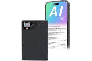 Powate AI Voice Recorder, 64 GB Recorder Supports 112 Languages Transcribe Summarise and Mind-Map with AI Technology, One-Touch Recording, Noise Reduction, for Meetings, Learning, Calls,Black