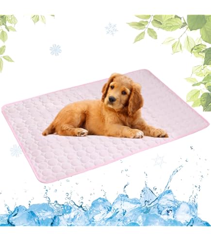 Tapis Rafraichissant YXHZVON Chien, Tapis De Refroidissement Pour Pet, Tapis De Glace Auto-Refroidissant Pour Chats, Chiots, Maison Et Voyage, 100 X 70 Cm, XL, Bleu Tapis Rafraichissant Pour Chien