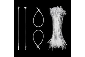 SHRJ 2000Pcs Plastic Fastener Hang Tag Snap Lock White for Retail Store Accessory Price Pins (5 Inch)