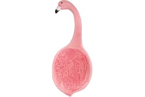 SERVETTE HOME Repose-cuillère en céramique sur le thème des animaux - Flamant rose