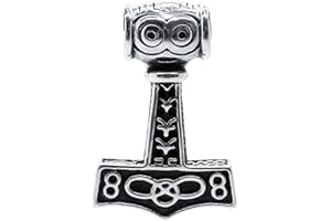 SoulCats Thorshammer Anhänger Königskette Edelstahl Mjölnir Mjöllnir Thors Hammer Thor
