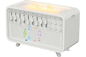CMANLNYK White Noise Machine Einschlafhilfe - Humidifier, Bluetooth Lautsprecher, Nachtleuchte 3-in-1, 8 Natürliche Geräuschebox, Essentials für Einschlafhilfe Erwachsene, Automatischer Stromausfall
