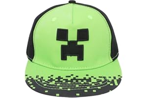IOSCDH Casquette de Baseball Mine-craft Casquette de Baseball Creeper Casquette Baseball Adjustable Casquette Baseball pour Enfants Accessoires Plein Air - A