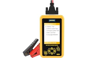 BELEY Probador automático de carga de batería BT-460 de 12 V/24 V con pantalla TFT a color integrada y función multilingüe, prueba de batería de coche, camión, motocicleta/prueba de arranque/prueba de carga