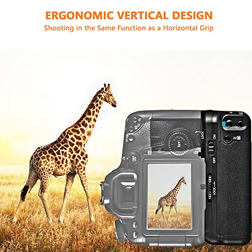 FOSITAN BG-1V Porte-cl  s verticale DSLR Canon  support de batterie Remplacement Canon pour BG-E18  compatible avec la cam  ra Canon 750D   760D   T6i   T6s   X8i   8000D