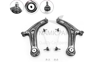 DYNAMIC PARTS QUALITY CAR SPARES Replacement For Mazda 2 Front Lower Suspension Wishbone Control Arms & Links Kit 07-15