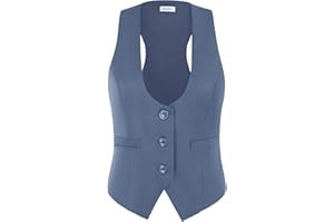 GRACE KARIN Gilet Vittoriano Donna Senza Maniche Casual Gilet Vintage