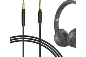 Geekria Audio Cable Compatible with Beats Studio Pro, Solo 4, Solo 3, Solo HD, Studio 3, Studio 2, Studio, Mixr, Pro Headphones Cable, 1/8" (3.5mm) to 3.5mm Replacement Stereo Cord (4 ft /1.2 m)