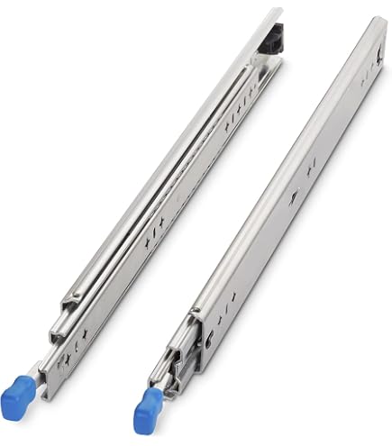 Guía De Carga Pesada Para Cajón (Par) - Deslizamiento Completo 120kg De Capacidad, Acero, Longitud 1000/2000mm (Sin Marca)